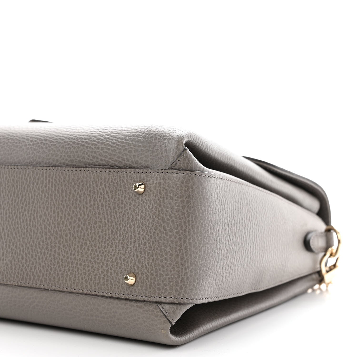 Gucci Dollar Calfskin Medium Interlocking G Top Handle Shoulder Bag Loess 10 of 13