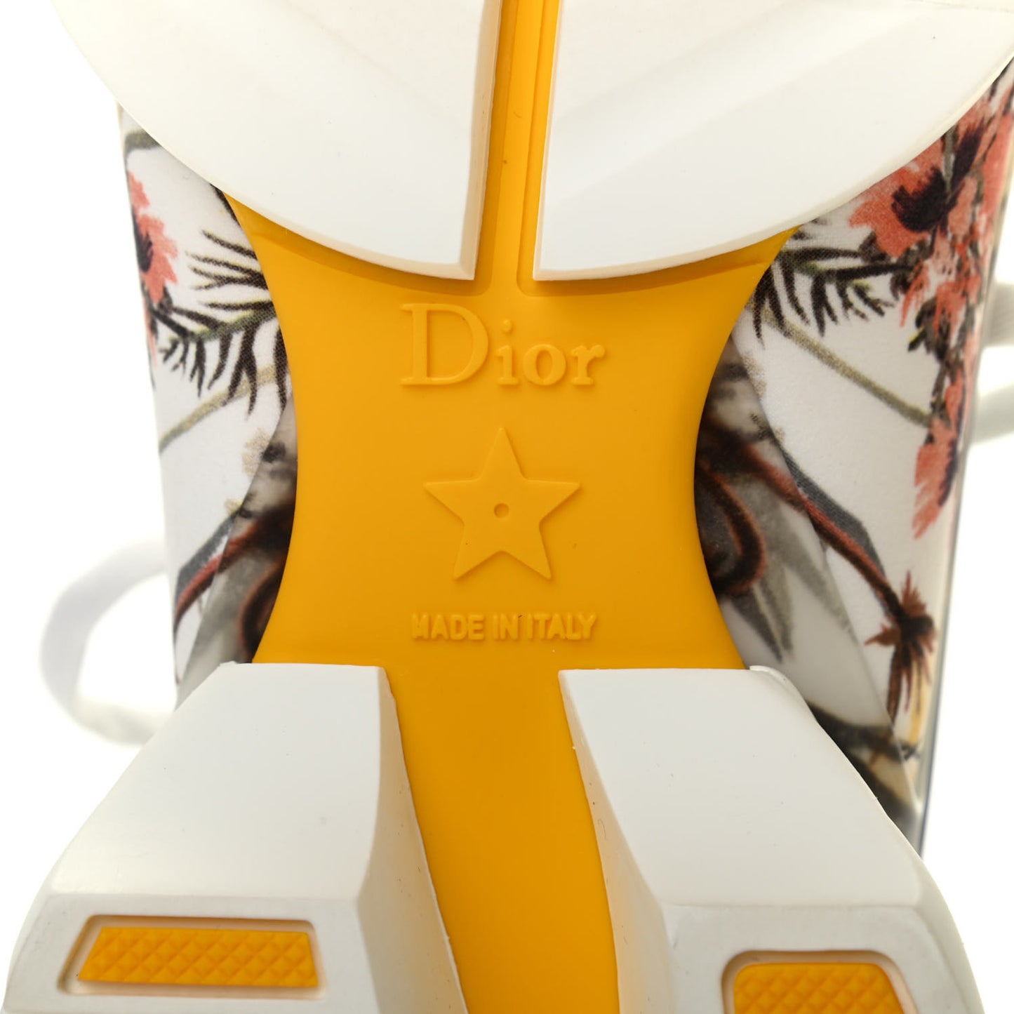 Neoprene Rubber Champetre Print Womens D-Connect Sneakers 36 White Multicolor