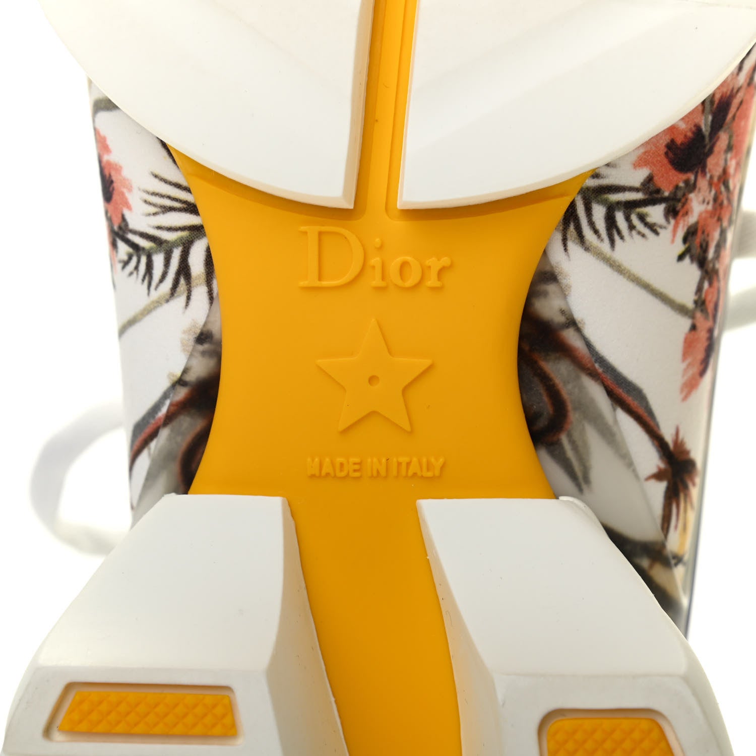 Christian Dior Neoprene Rubber Champetre Print Womens D-Connect Sneakers 36 White Multicolor 7 of 8