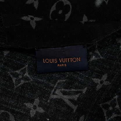 Louis Vuitton Silk Cashmere Monogram Galaxy Shawl Black Multicolor 3 of 3