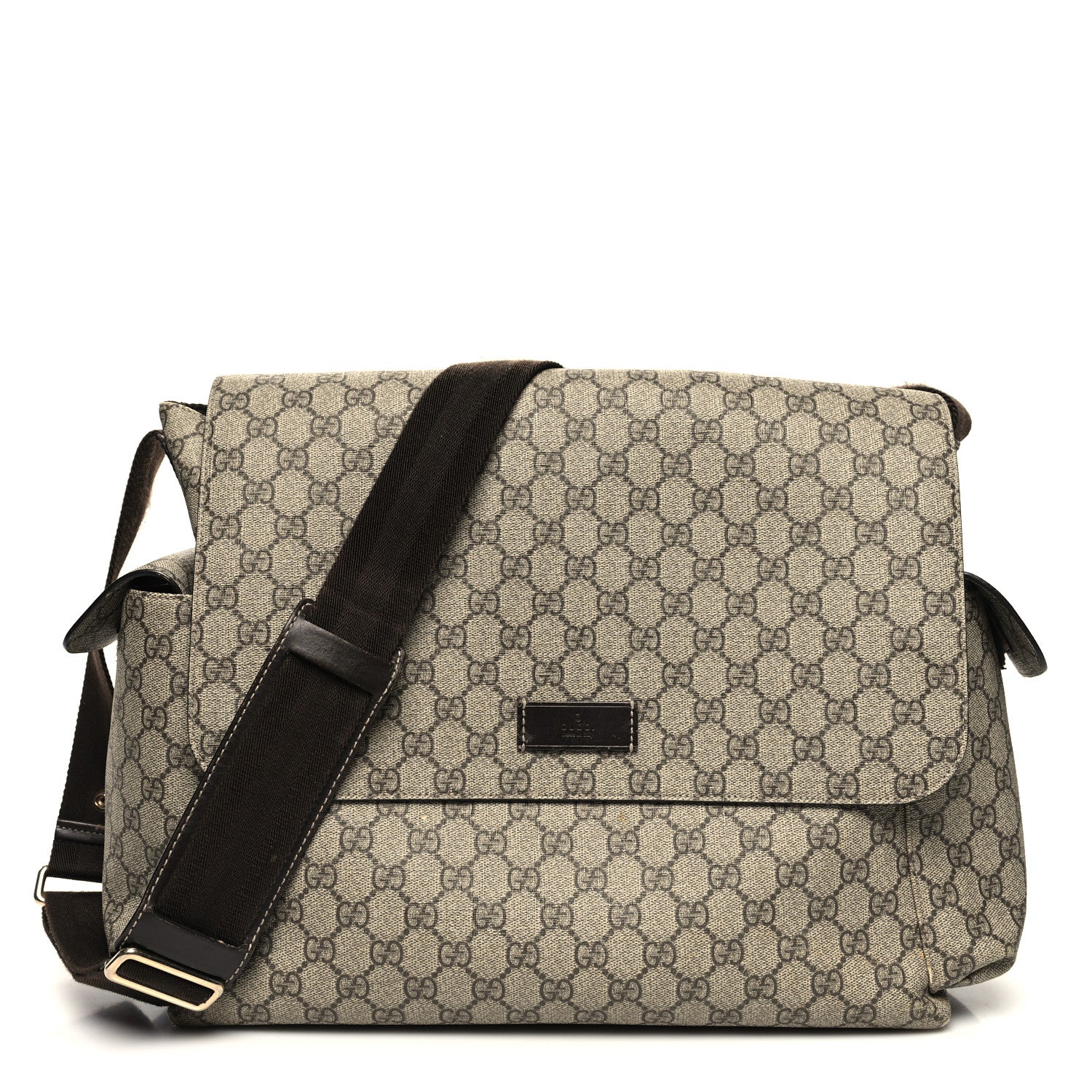 Gucci GG Plus Monogram Messenger Diaper Bag Dark Brown 3 of 13