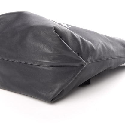 Saint Laurent Lambskin Teddy Drawstring Bag Grey 9 of 10