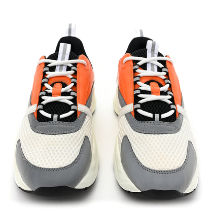 Christian Dior Technical Mesh Calfskin Mens B22 Sneakers 44 White Orange 2 of 10