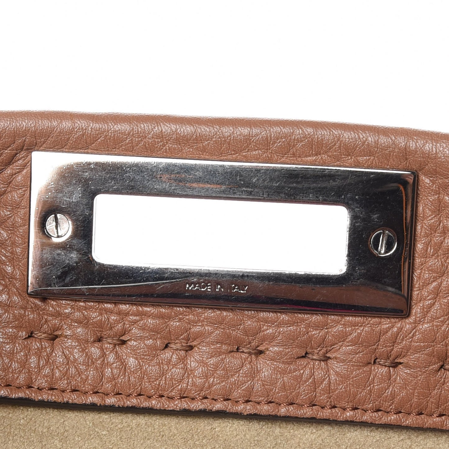 Cuoio Romano Selleria Bi-Color Medium Peekaboo Iconic Satchel Mou Deserto
