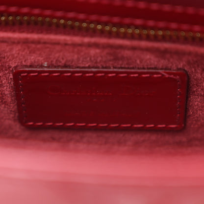Christian Dior Patent Cannage Small Lady Dior Cherry Red 6 of 13