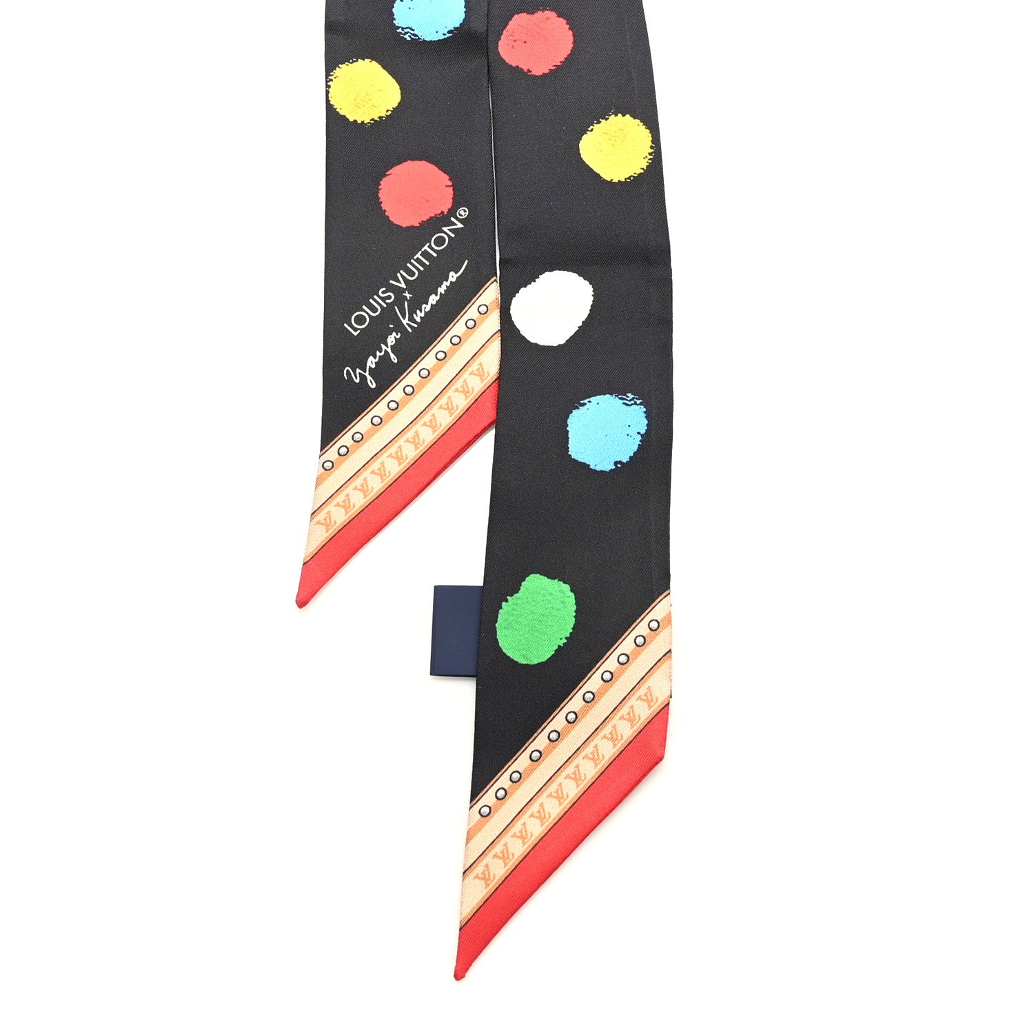 Louis Vuitton LV x YK Kusama Painted Dots Scarf Black Multicolor 2 of 3