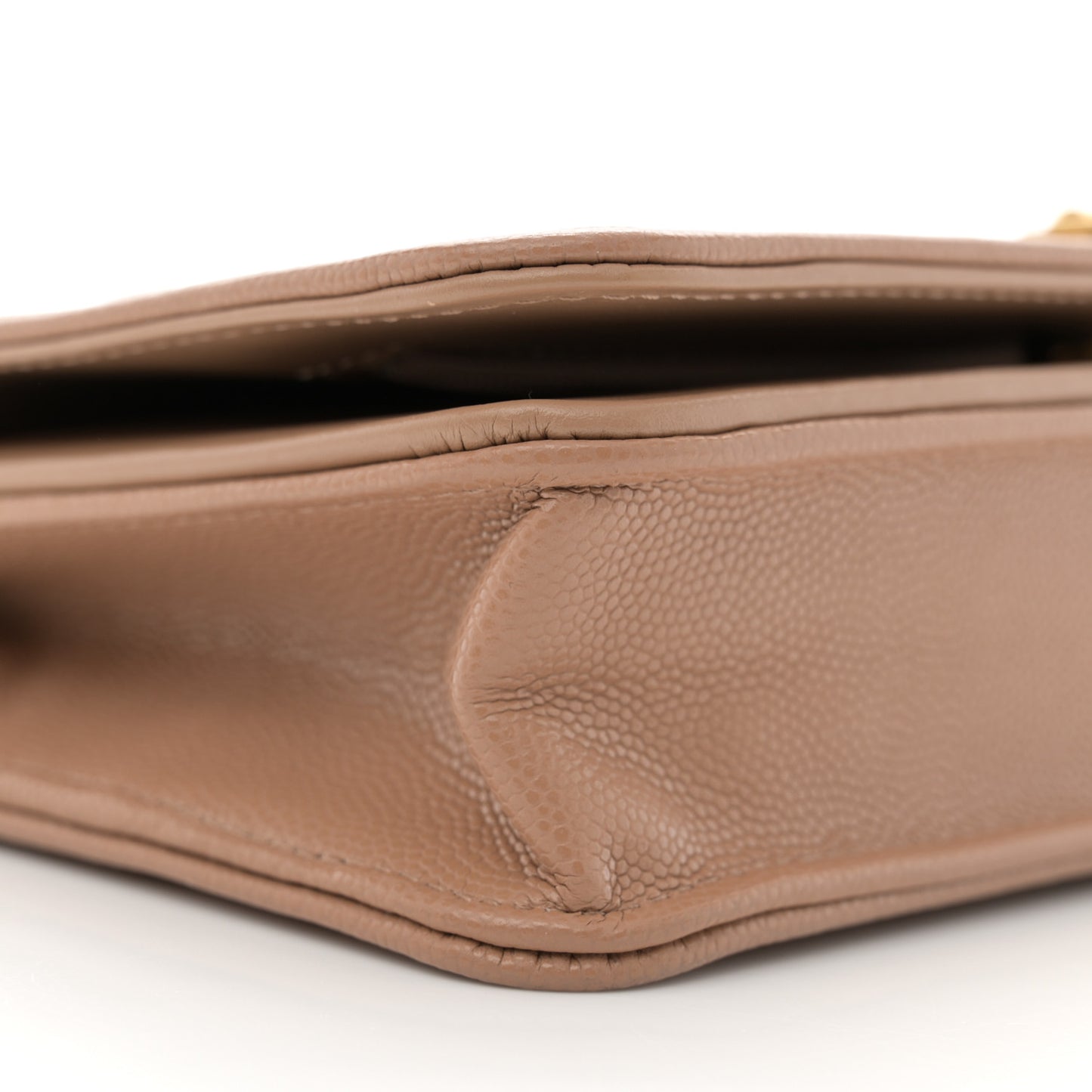 Caviar Quilted Boy Top Handle Wallet On Chain WOC Beige