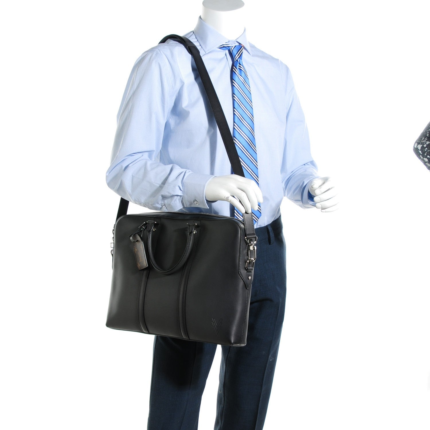 Louis Vuitton Cuir Ombre Porte-Documents Voyage Bandouliere Charcoal 2 of 7