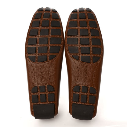 Louis Vuitton Calfskin Mens Monte Carlo Car Shoe Moccasin Loafers 8.5 Brown 5 of 8