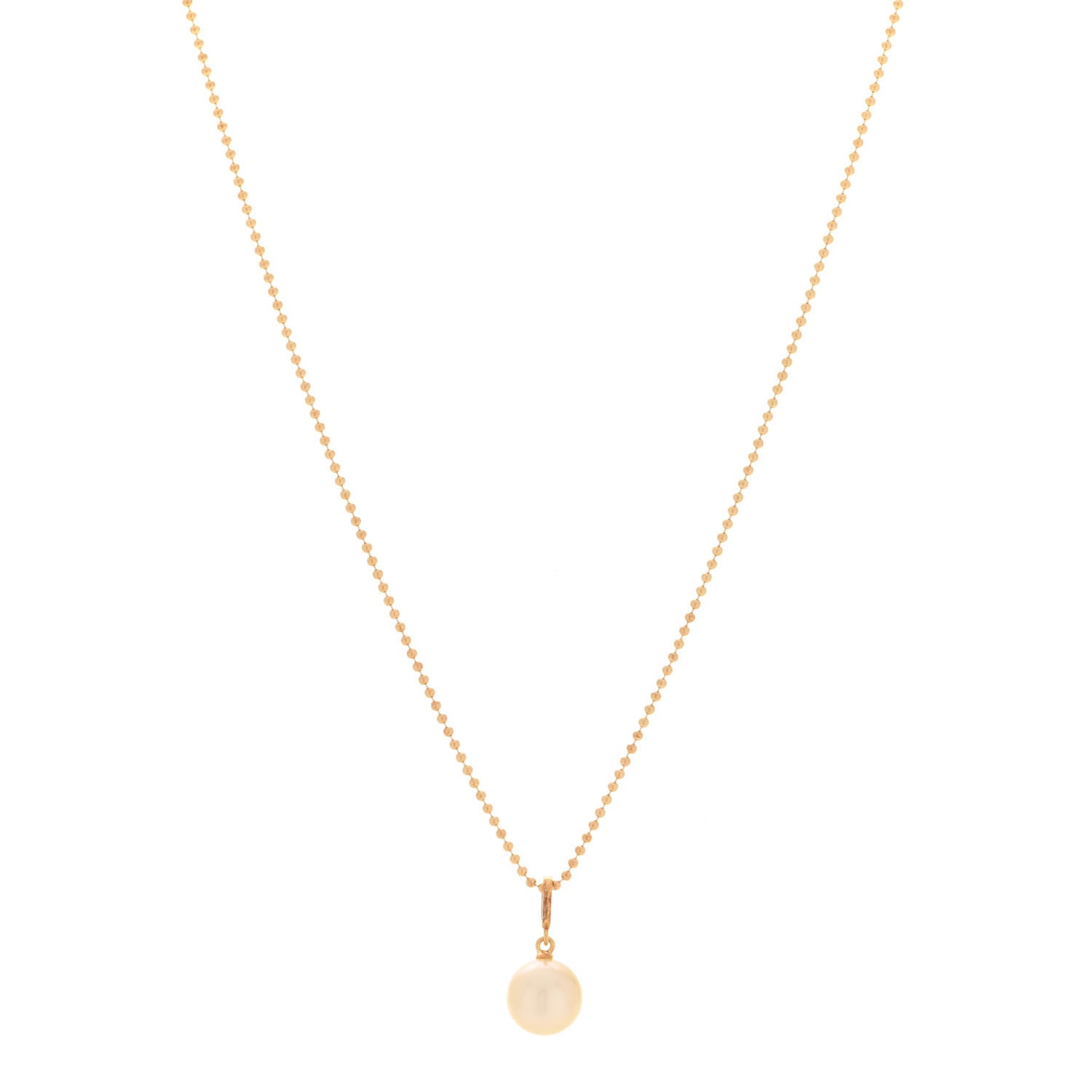 Mikimoto 18K Yellow Gold Akoya Pearl 8mm Pendant Necklace 2 of 14