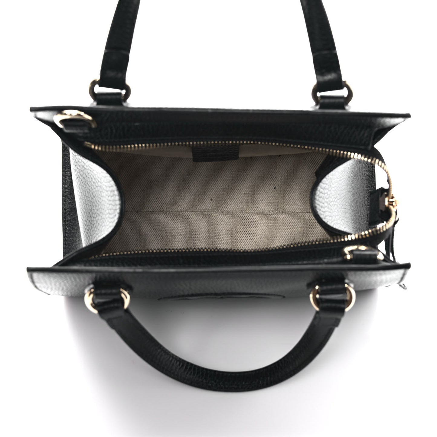Dollar Calfskin Medium Soho Top Handle Satchel Black