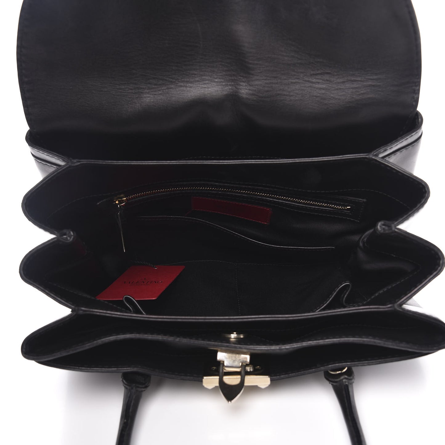 Vitello Rockstud Accordion Satchel Black