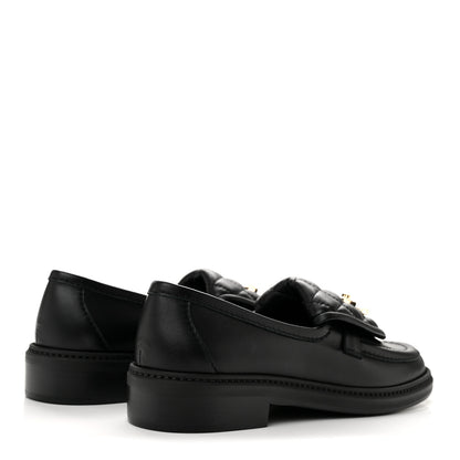 Chanel Lambskin Quilted CC Turnlock Loafers 36 Black 5 of 10