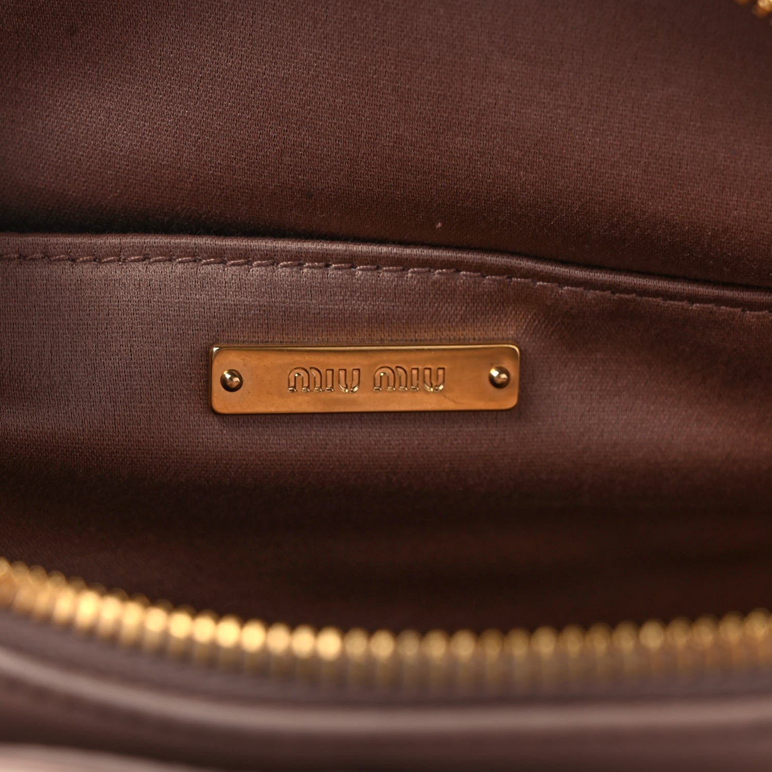 Miu Miu Nappa Knot Top Handle Shoulder Bag Cammeo 6 of 8