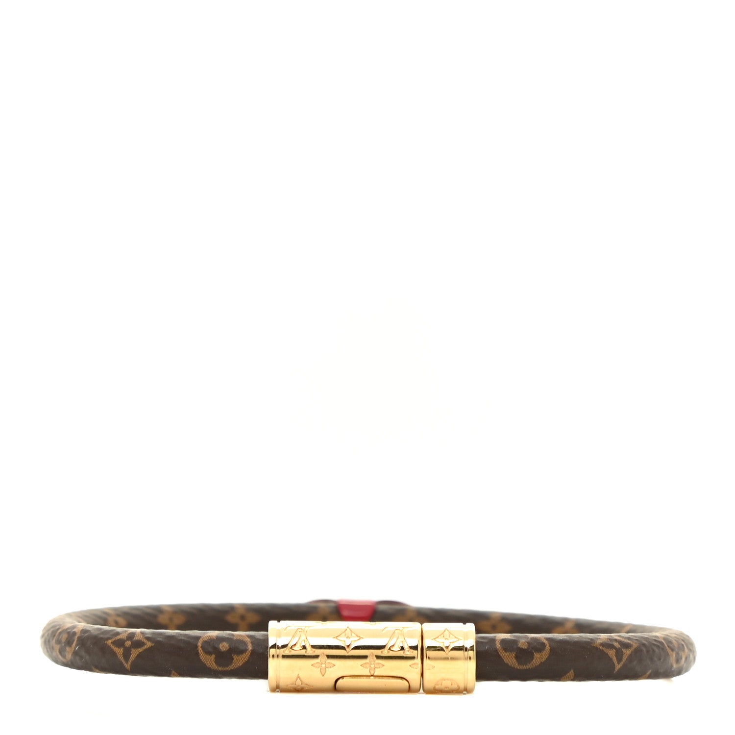 Louis Vuitton Monogram Confidential Bracelet size 19 Red 3 of 5