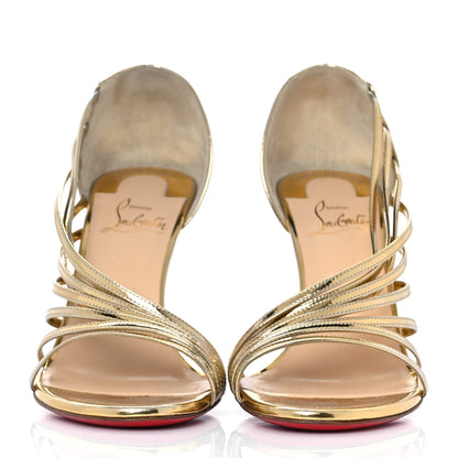 Christian Louboutin Specchio Norina 100 Sandals 39 Gold 2 of 8