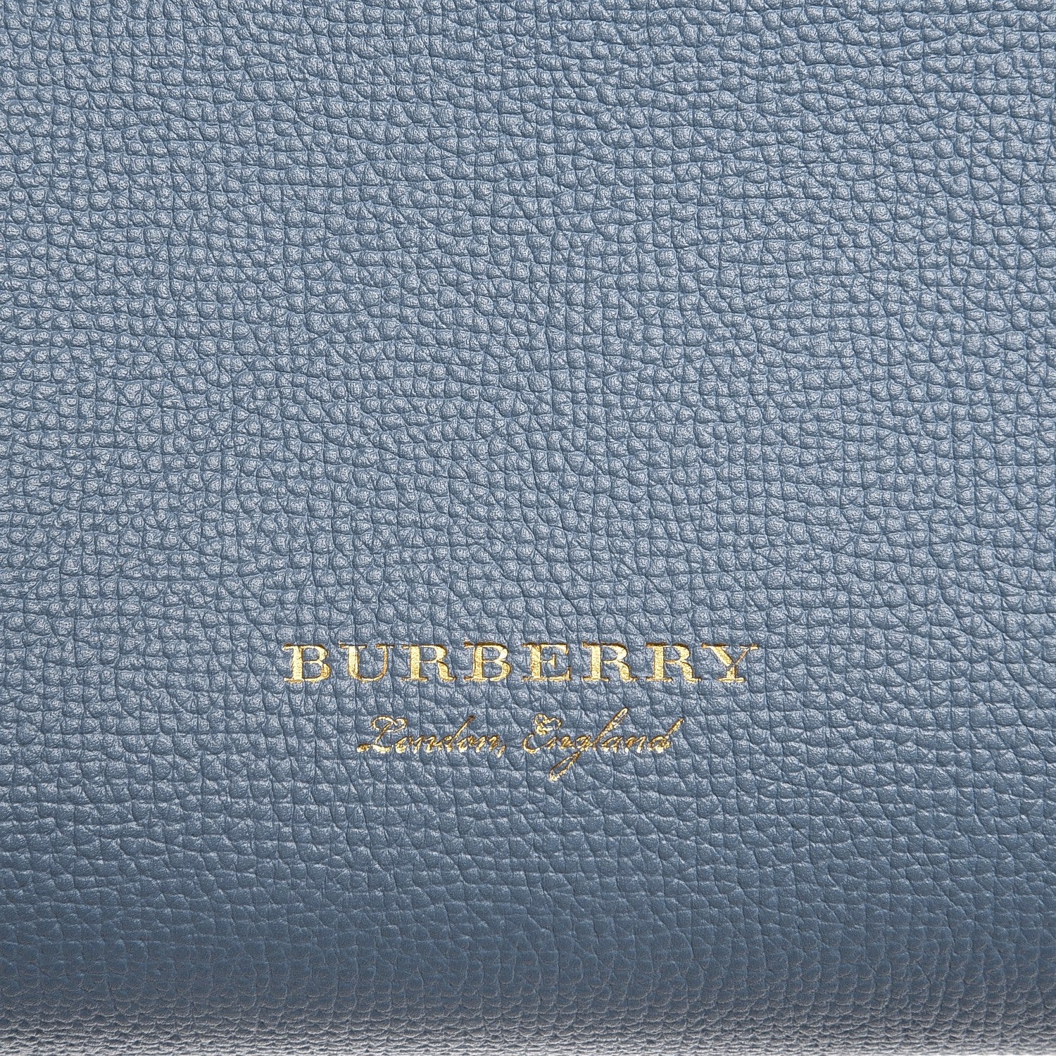 Burberry Derby Calfskin House Check Medium Banner Tote Slate Blue 9 of 9