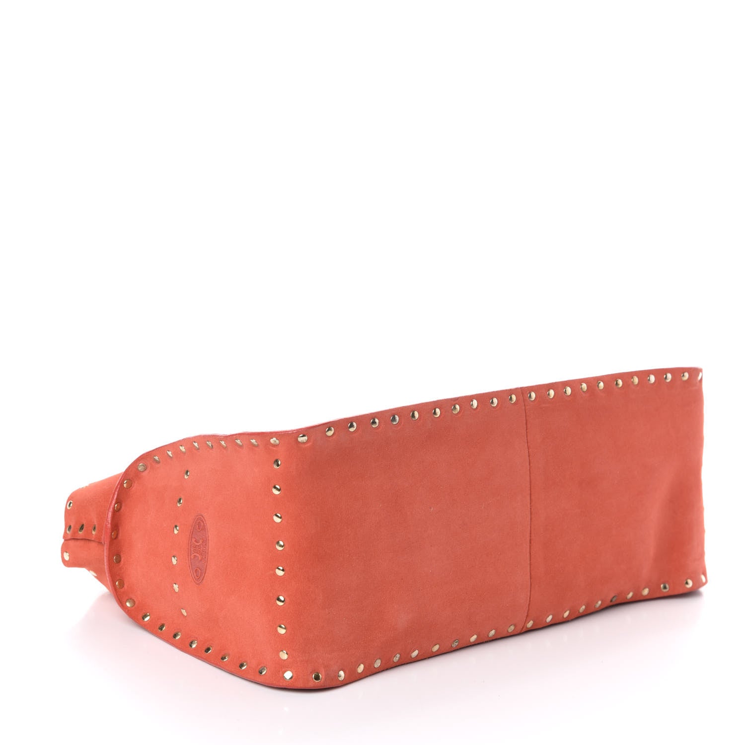 Celine Suede Studded Boogie Satchel Red 4 of 9