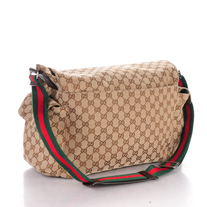 Gucci Monogram Web Messenger Diaper Bag Brown 3 of 12
