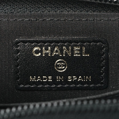 Chanel Caviar Quilted Boy Zip Around Coin Purse Wallet Black 6 of 8