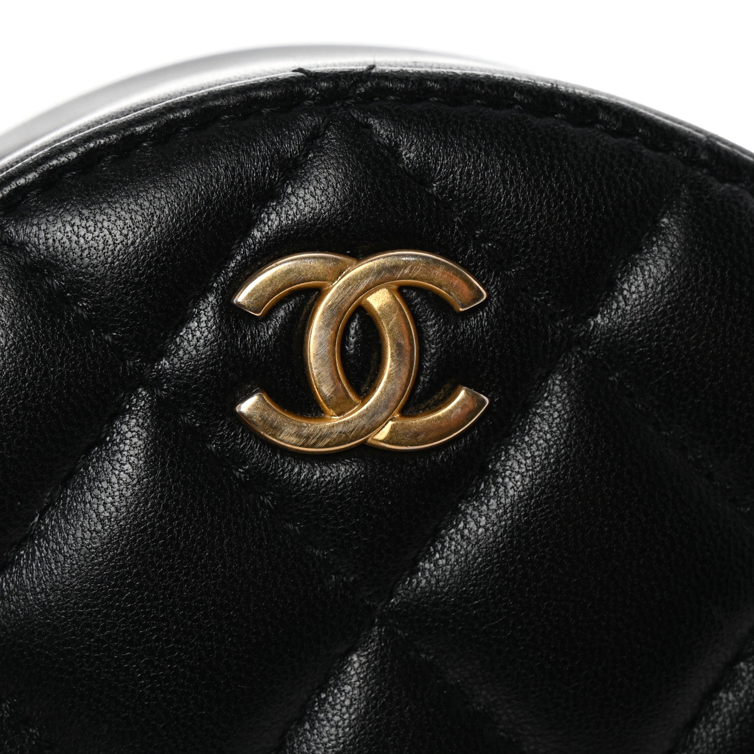 Chanel Lambskin Quilted Romance Round Clutch With Chain Black 13 of 13