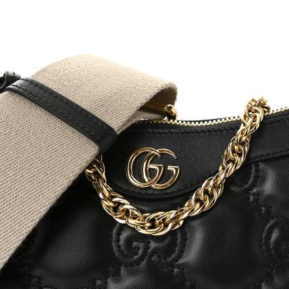 Gucci Calfskin GG Matelasse Chain Handbag Black Natural 7 of 9
