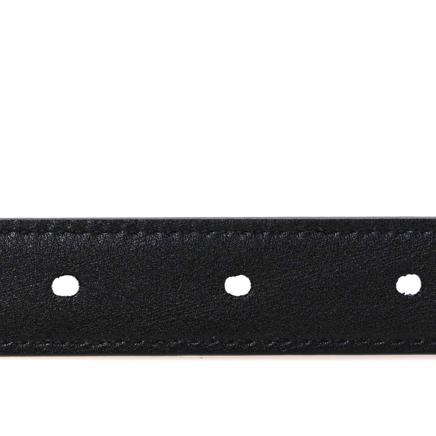 Smooth Calfskin Monogram Narrow Square Buckle Belt 65 26 Black