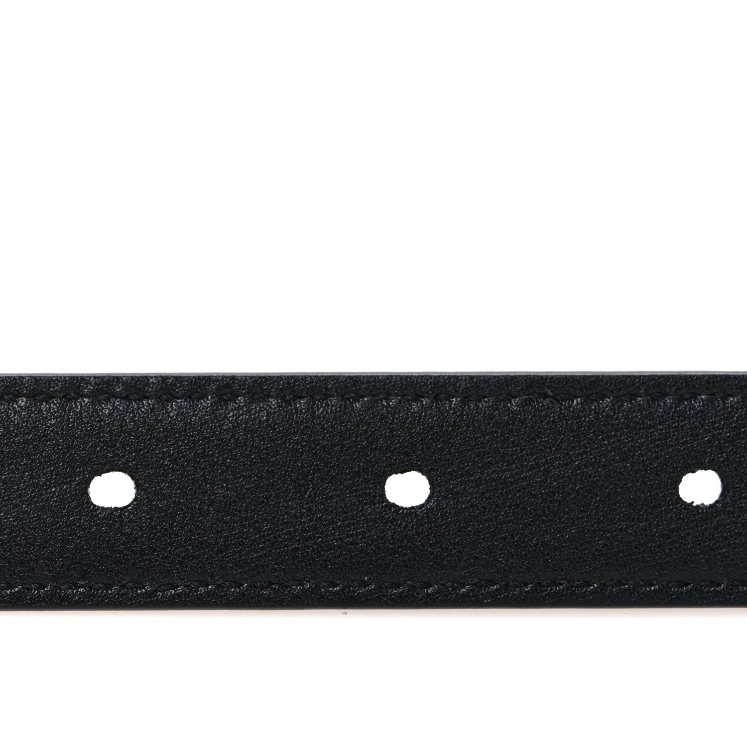 Saint Laurent Smooth Calfskin Monogram Narrow Square Buckle Belt 65 26 Black 4 of 6