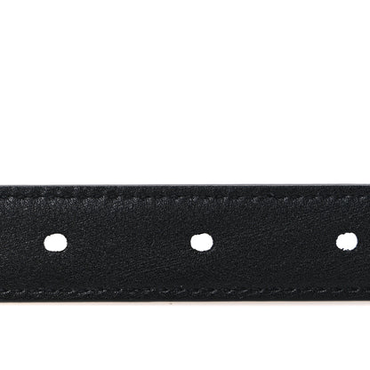 Saint Laurent Smooth Calfskin Monogram Narrow Square Buckle Belt 65 26 Black 4 of 6