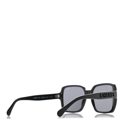Chanel Acetate Polarized Square Sunglasses 5408 Black 4 of 7
