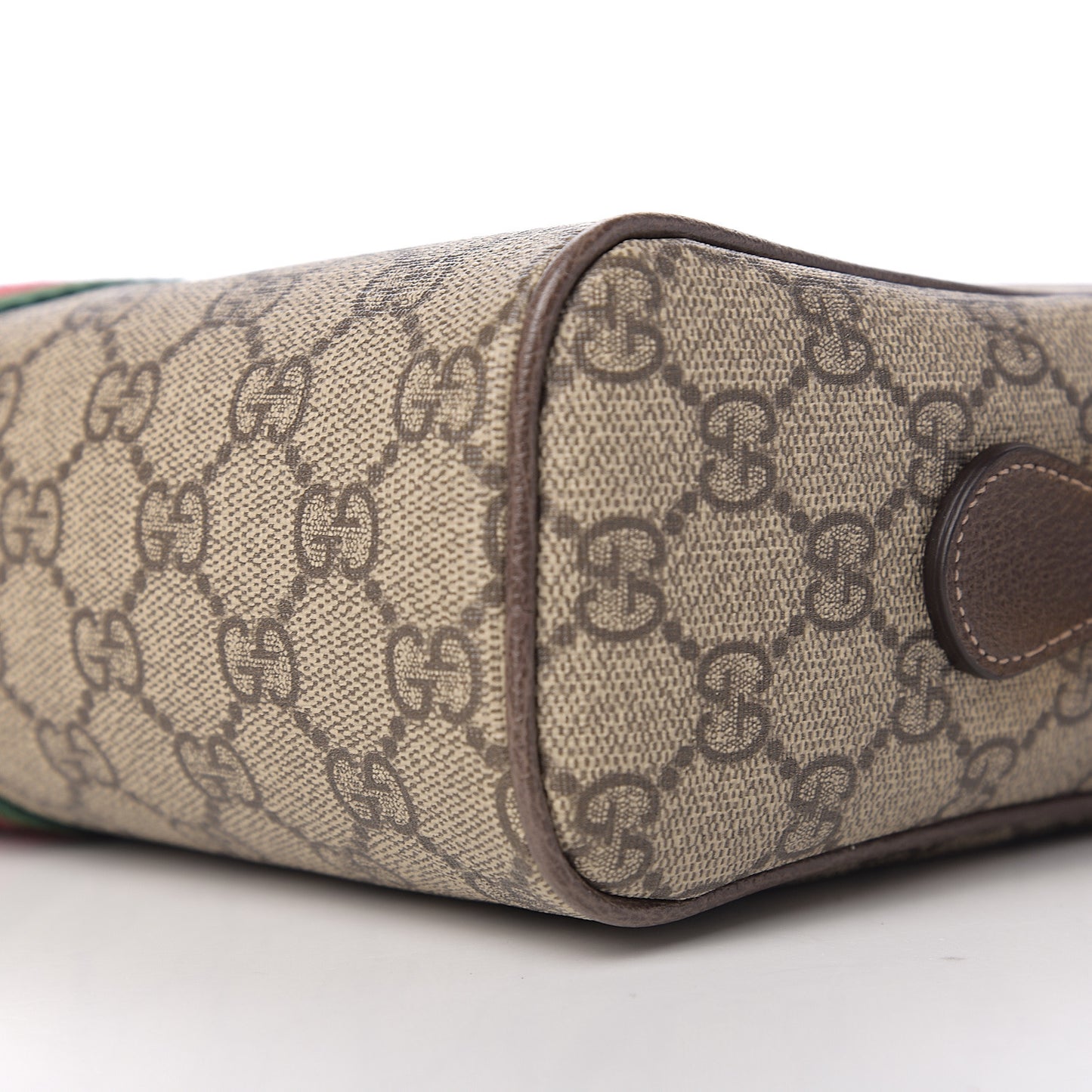 GG Supreme Monogram Web Small Ophidia Shoulder Bag Brown