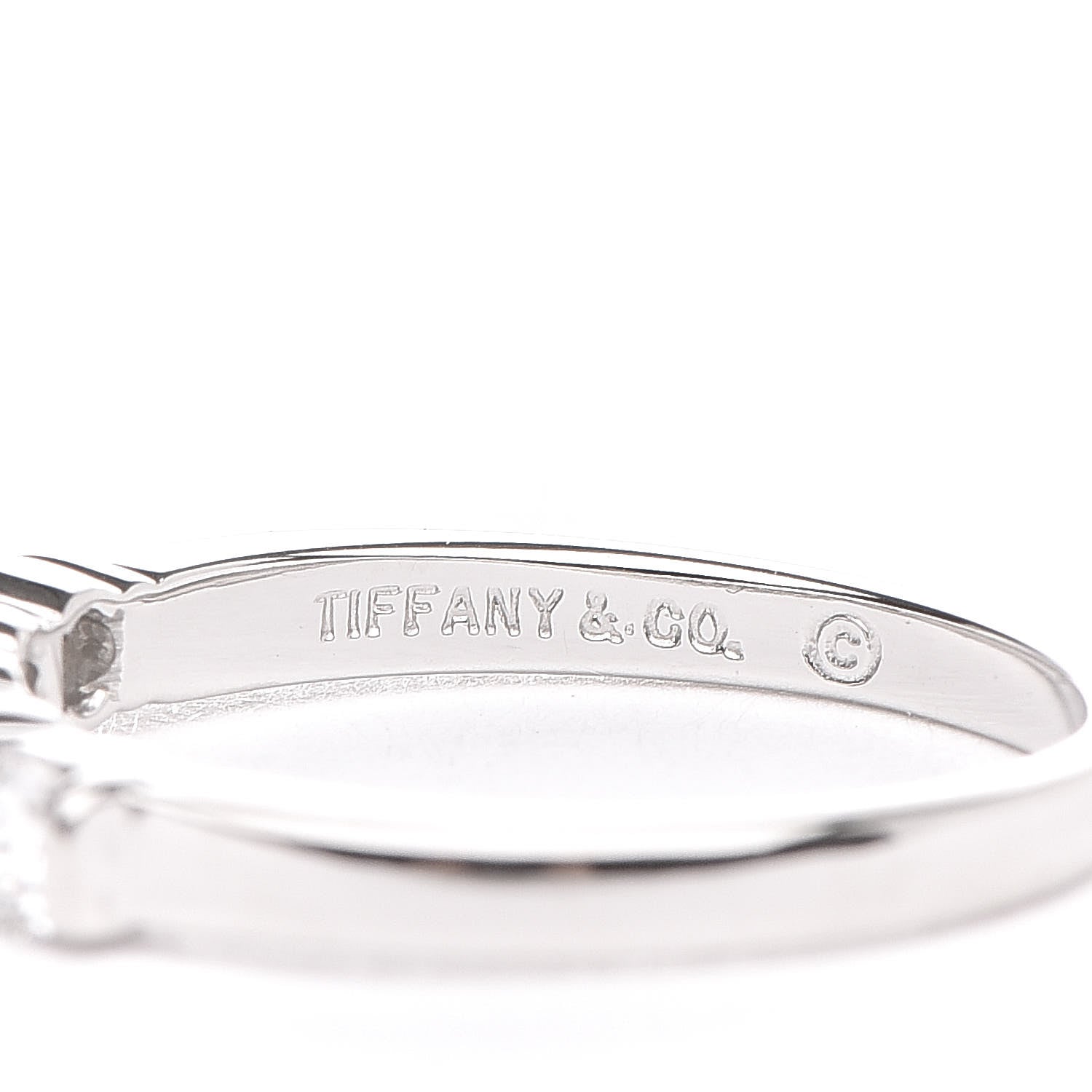 Tiffany Platinum Diamond Five-Stone Ring 53 6.25 5 of 9