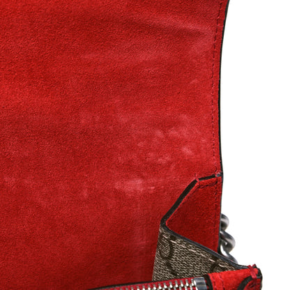 Gucci GG Supreme Monogram Suede Cudu Medium Dionysus Shoulder Bag Beige Ebony Vulcanic Red 5 of 5