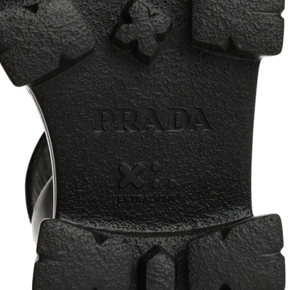 Prada Spazzolato Monolith 55mm Sandals 37 Black 8 of 9