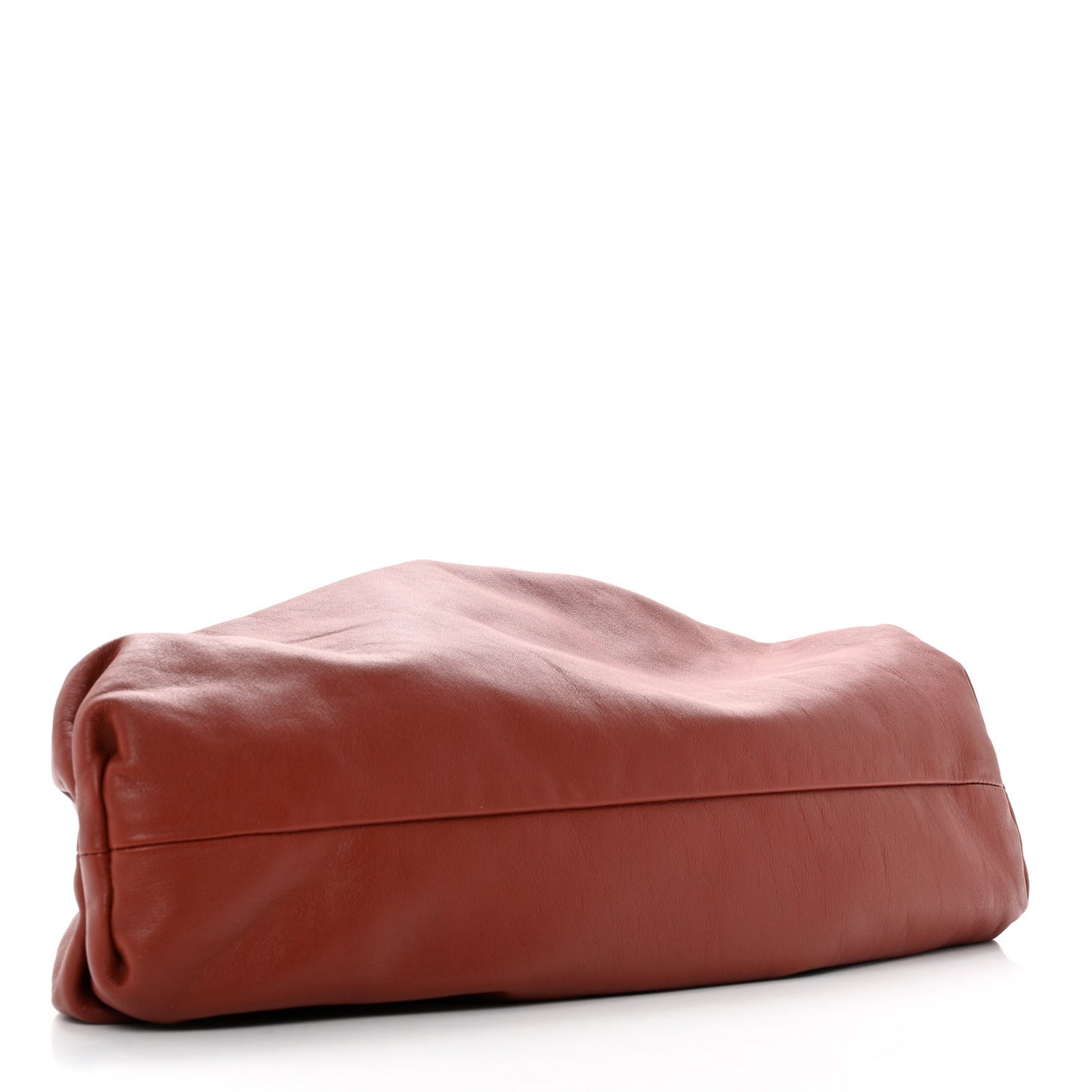 Smooth Butter Calf The Pouch Oversized Clutch Rust