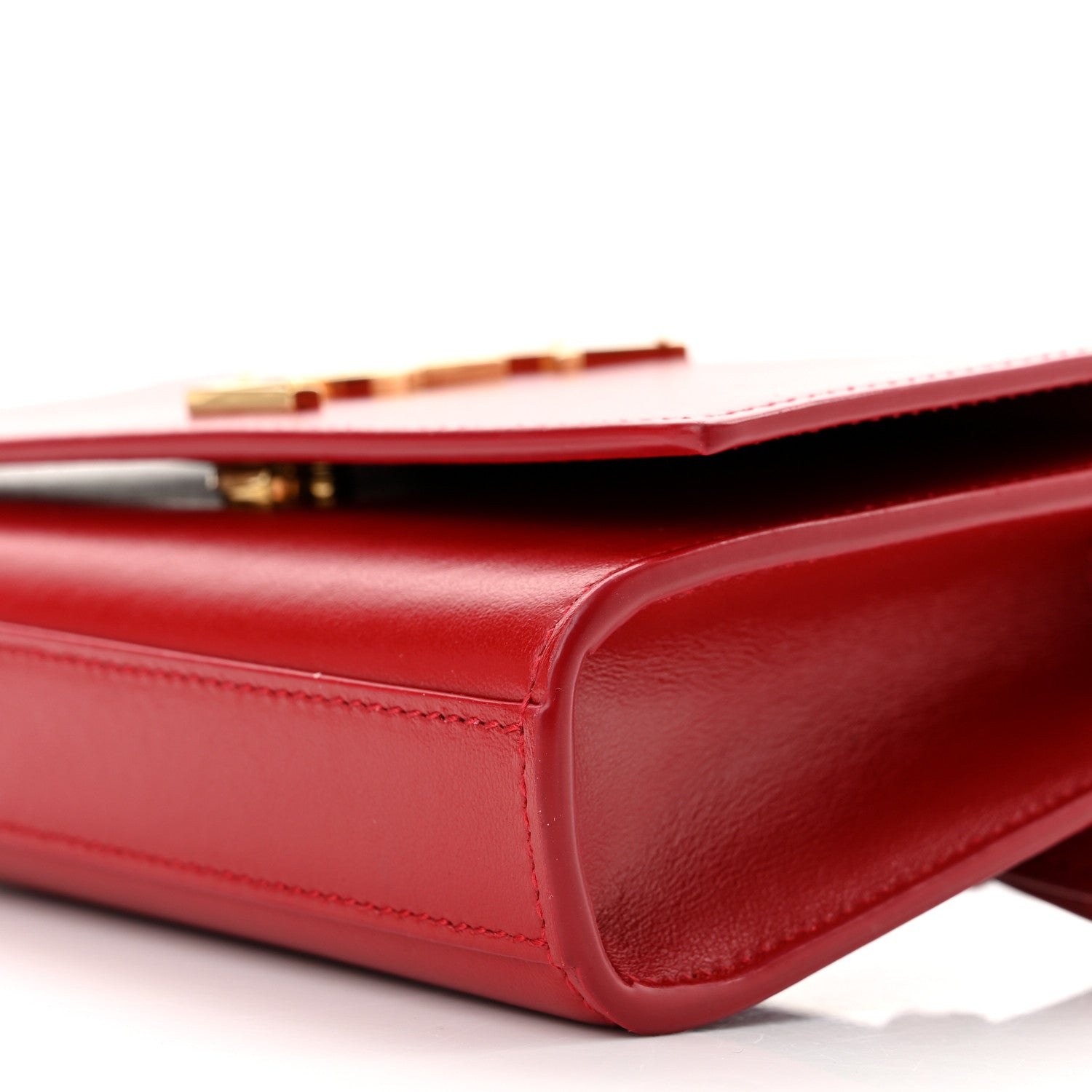 Saint Laurent Smooth Calfskin Monogram Kate Belt Bag Red 11 of 11