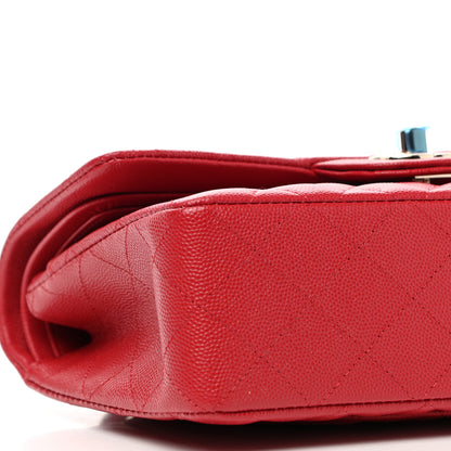 Chanel Caviar Quilted Small Double Flap Red 8 of 9