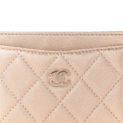 Chanel Metallic Lambskin Quilted CC Card Holder Gold 9 of 10