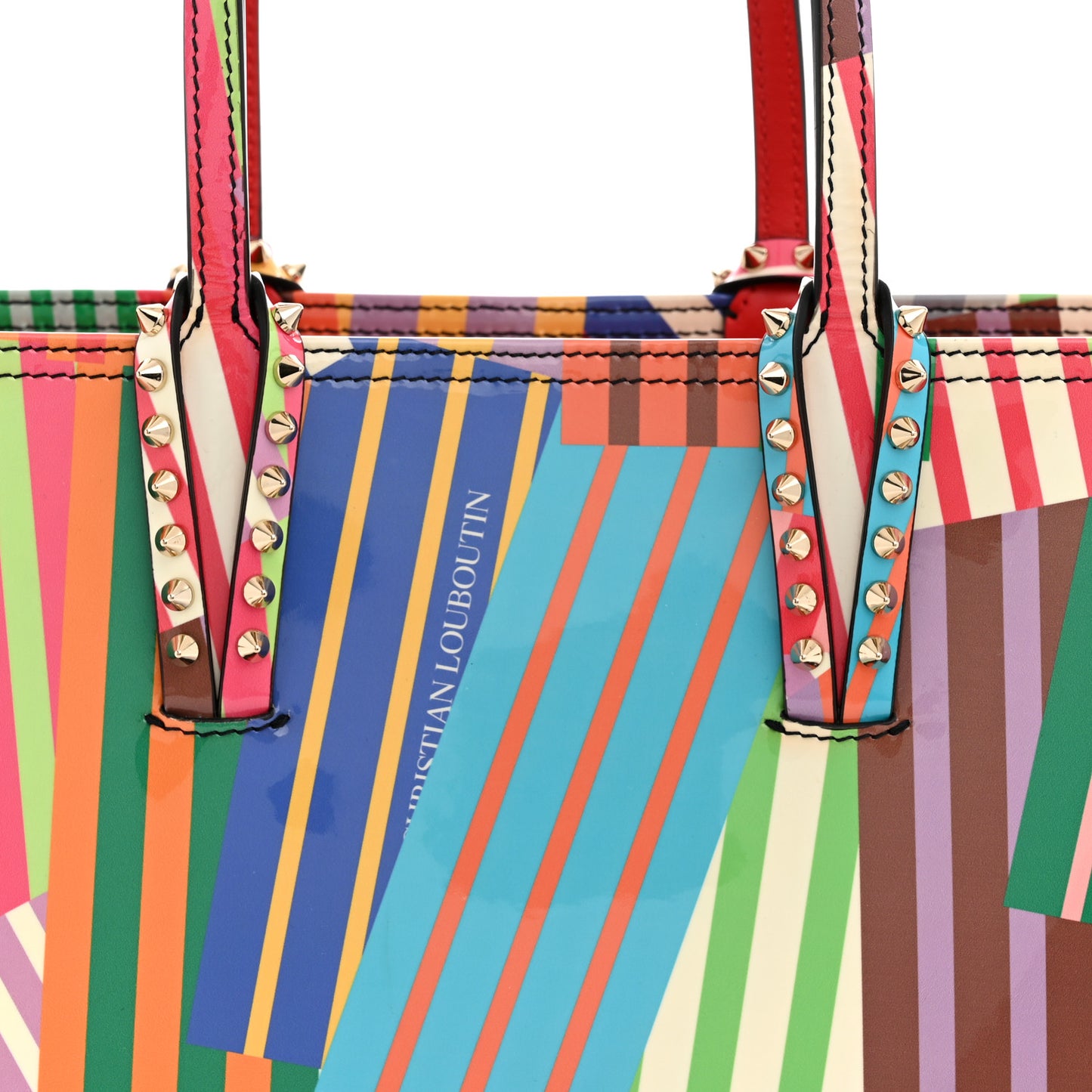 Patent Calfskin Small Cabata Tote Multicolor