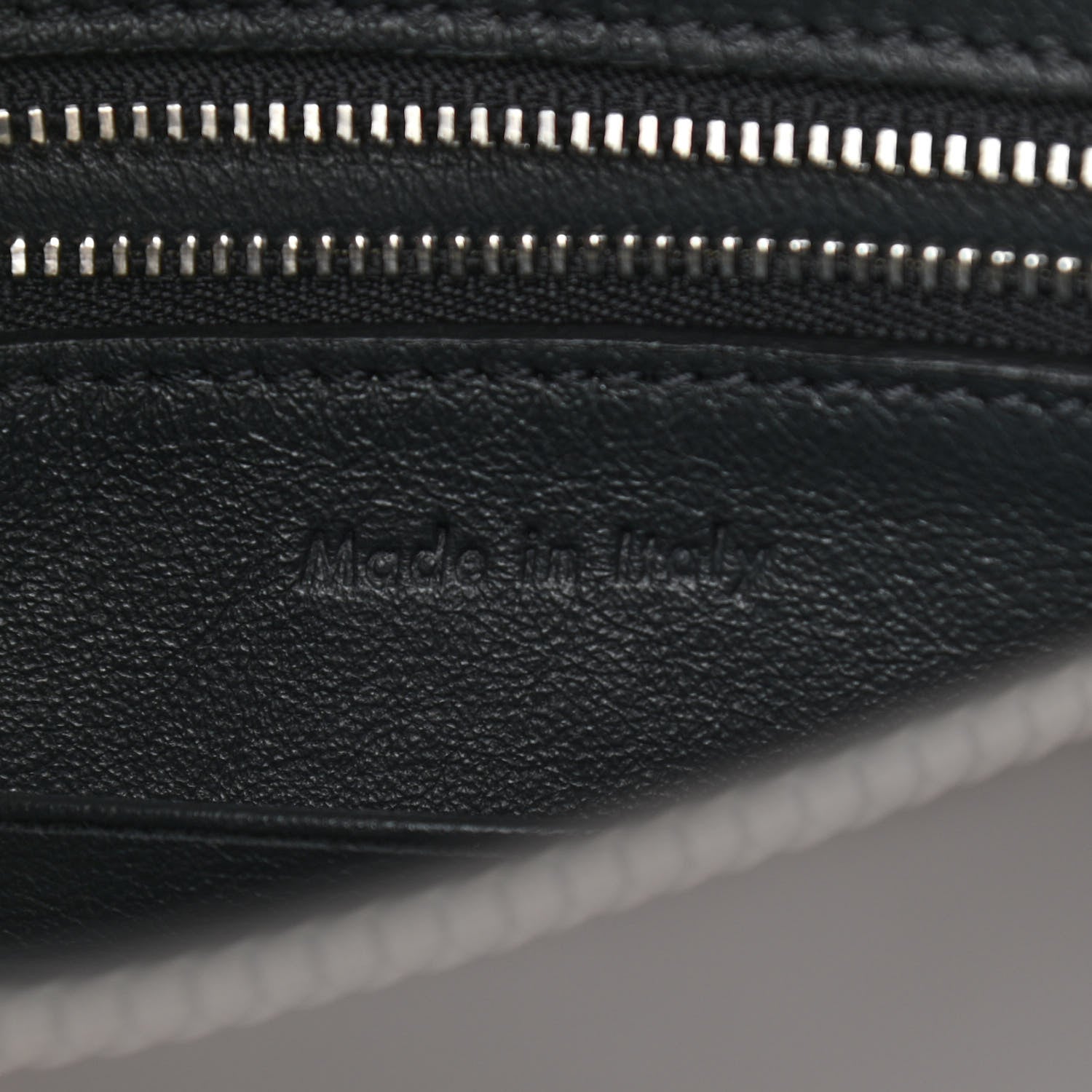 Celine Glazed Calfskin Small Bi-Color Trotteur Dark Grey 11 of 12