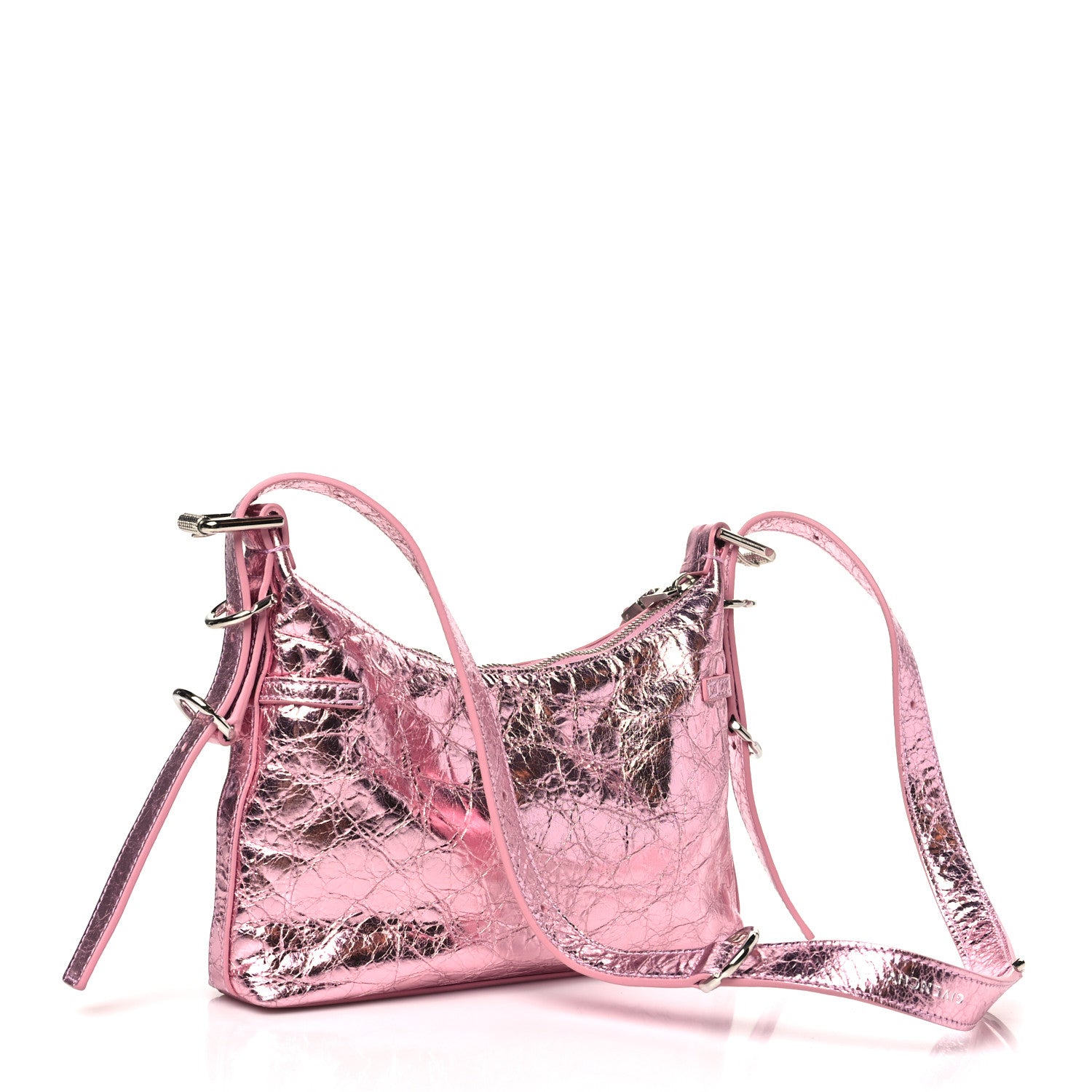 Givenchy Metallic Calfskin Mini Voyou Bag Silk Pink 3 of 9