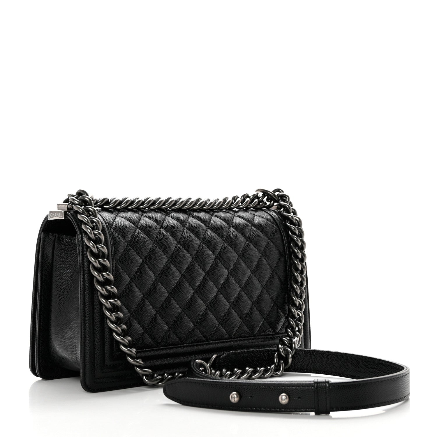 Chanel Caviar Quilted Medium Boy Flap Black 3 of 9