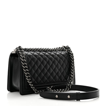 Chanel Caviar Quilted Medium Boy Flap Black 3 of 9