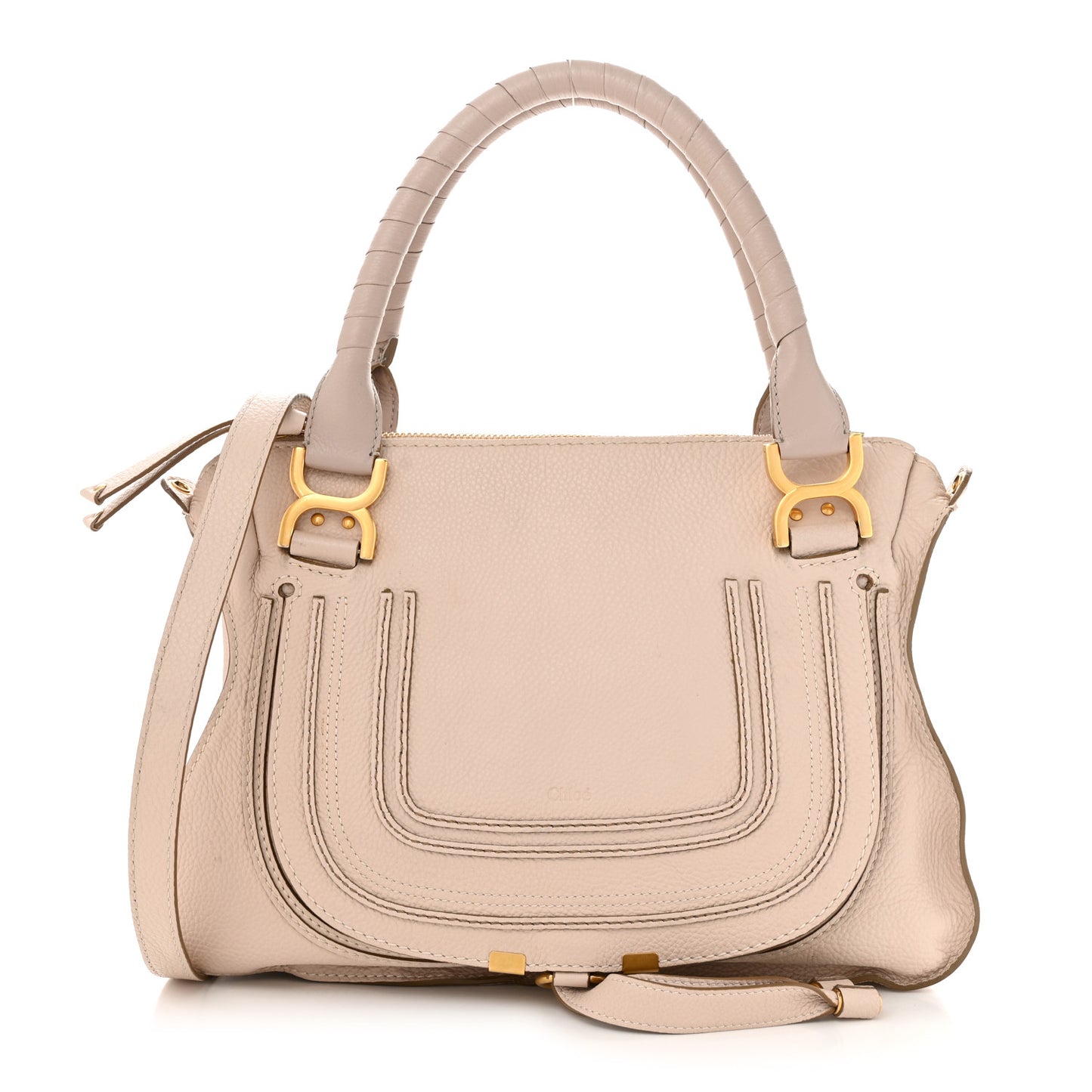 Calfskin Medium Marcie Satchel Abstract White