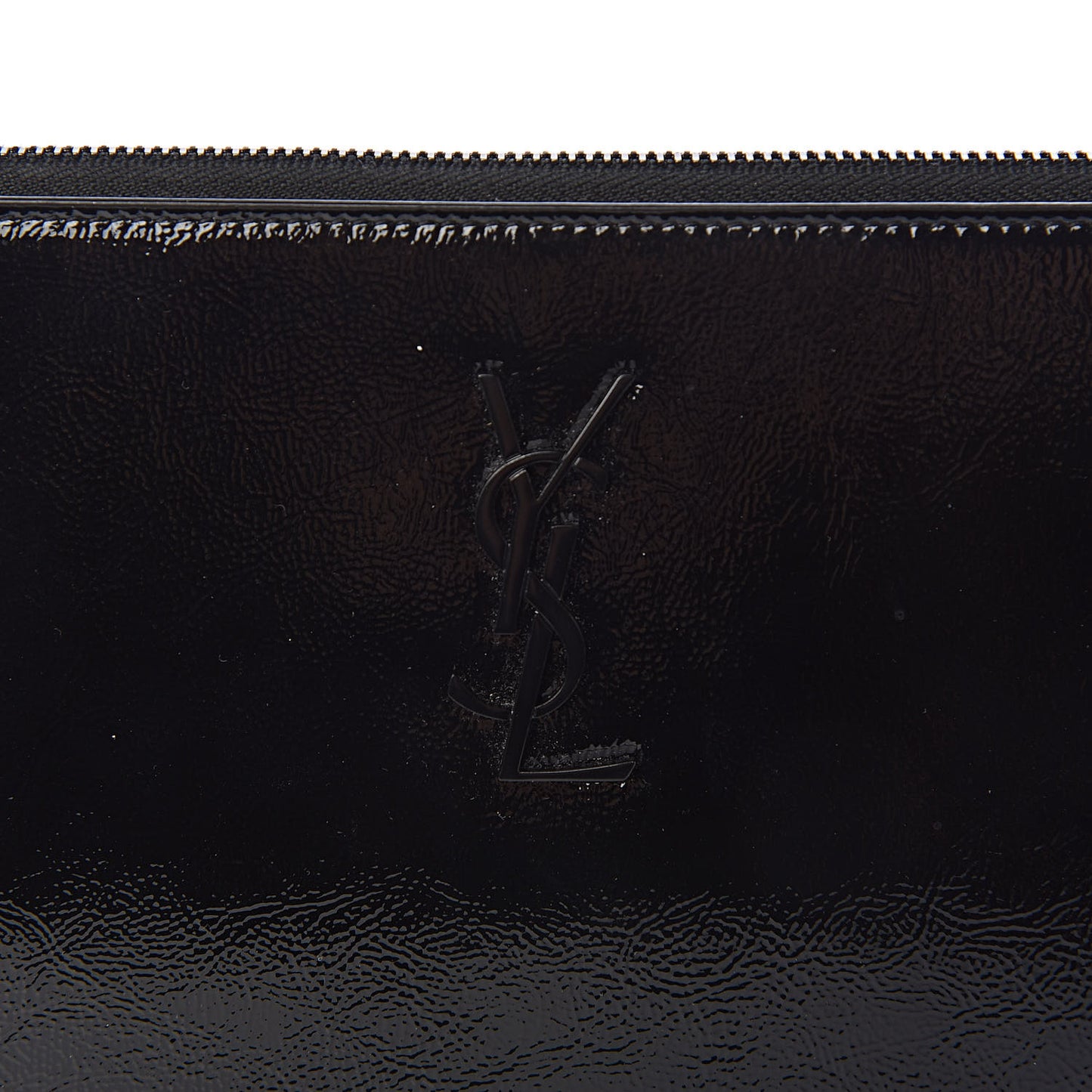 Texturized Patent Monogram iPad Case Black