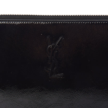 Saint Laurent Texturized Patent Monogram iPad Case Black 7 of 8