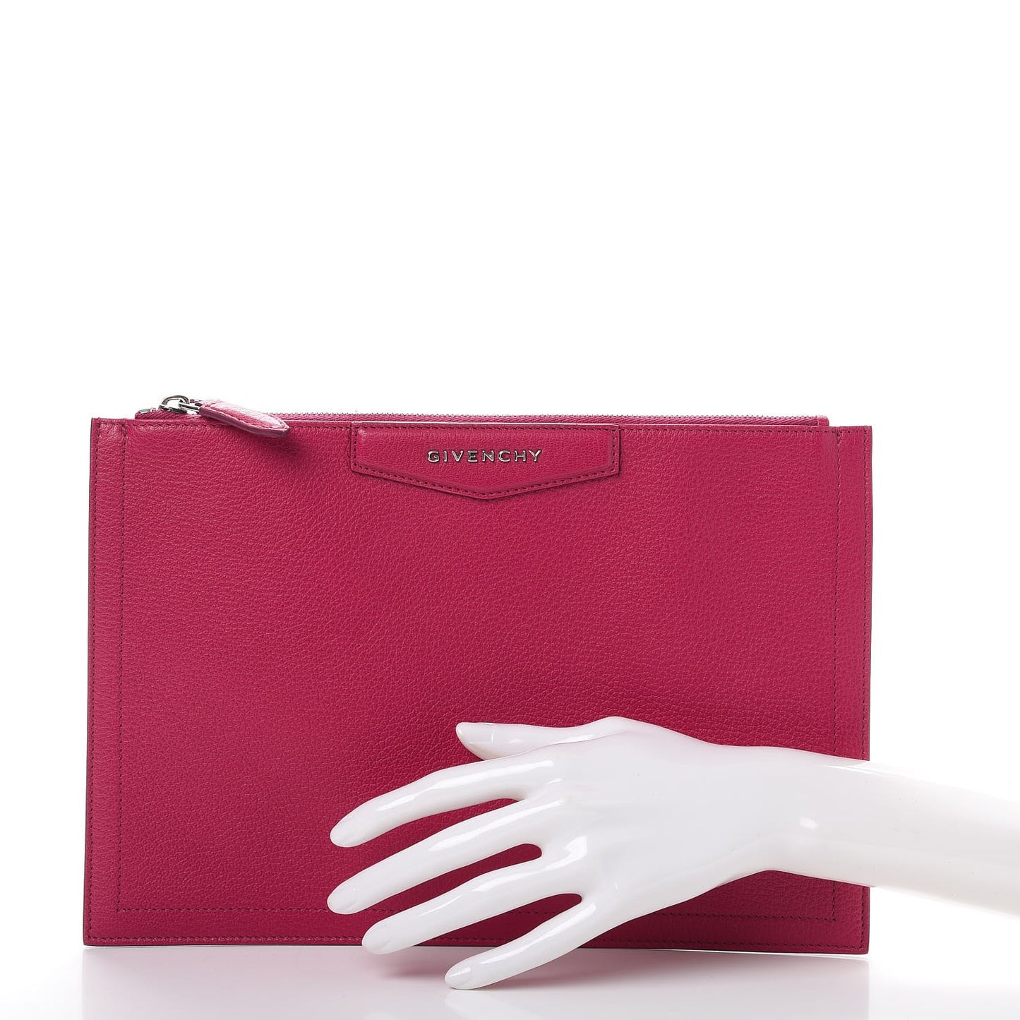 Sugar Goatskin Medium Antigona Pouch Fushia