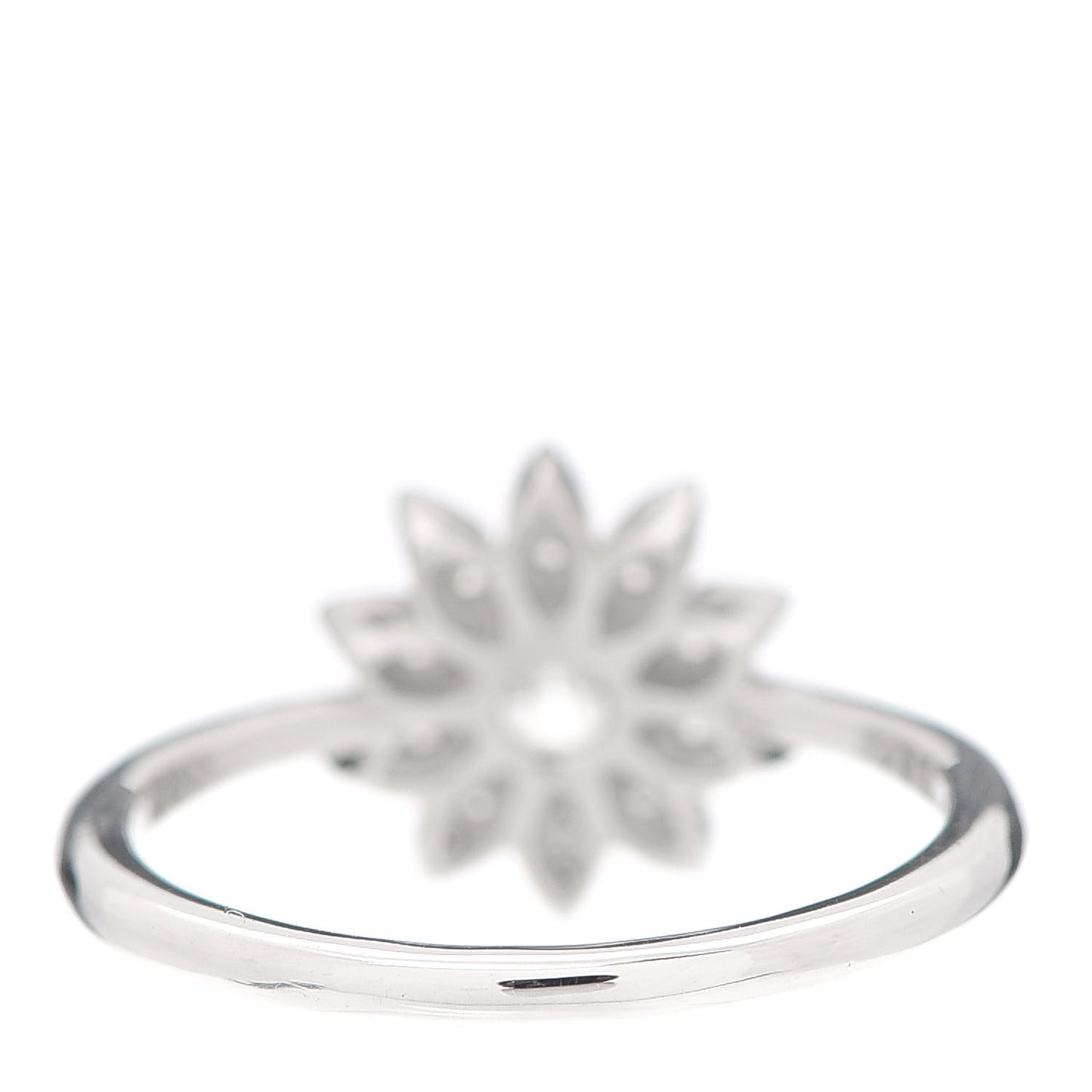 Platinum Diamond Enchant Garden Flower Ring 48 4.5