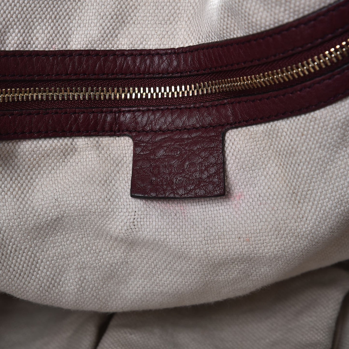 Pebbled Calfskin Large Soho Shoulder Bag Bordeaux