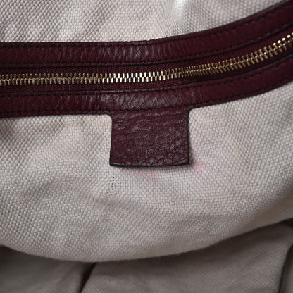 Gucci Pebbled Calfskin Large Soho Shoulder Bag Bordeaux 6 of 15